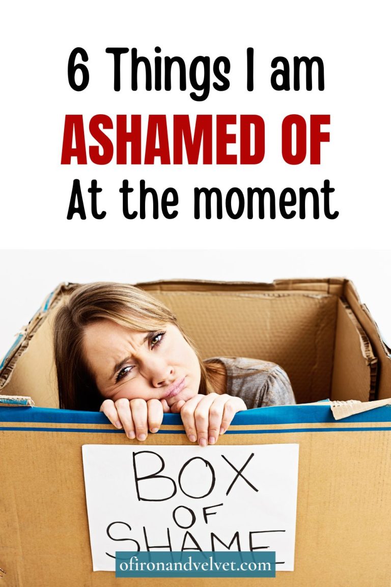6 Things I Am Ashamed to Admit [To Myself and Others] - Of Iron and Velvet