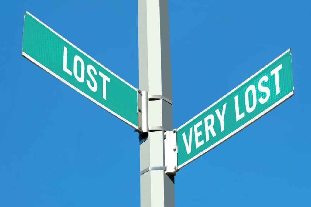 lost street sign