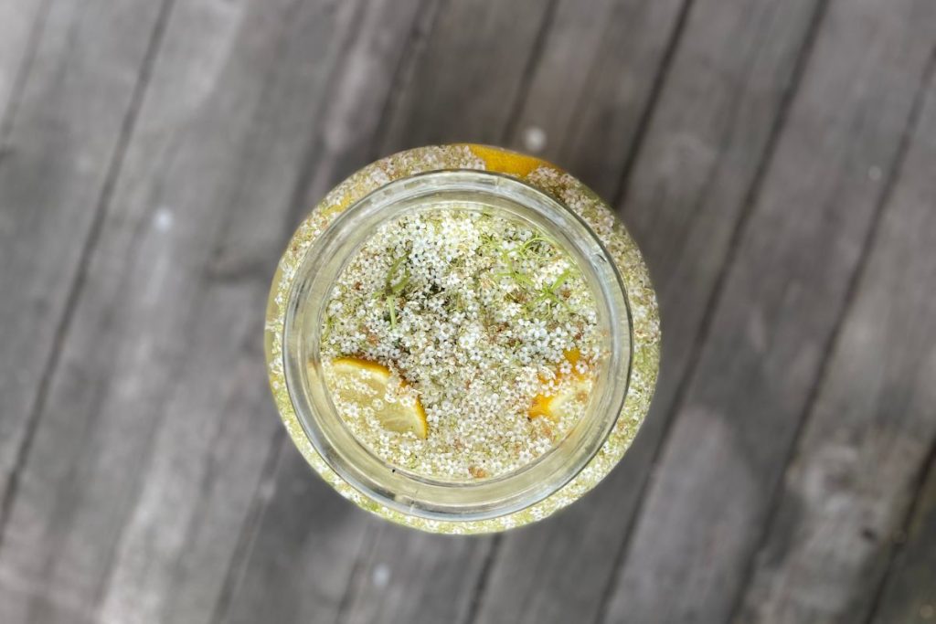 flowers in a mason jar